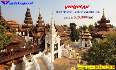 Tp.Hồ Chí Minh - Chiang Mai (Thái Lan) Giá Chỉ Từ 620.000vnđ/Chiều