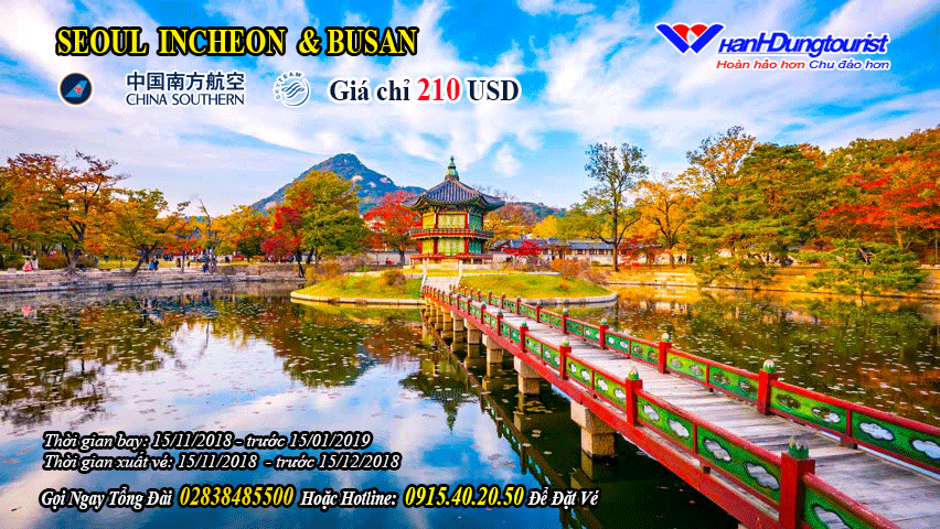 vemaybay SEOUL INCHEON & BUSAN
